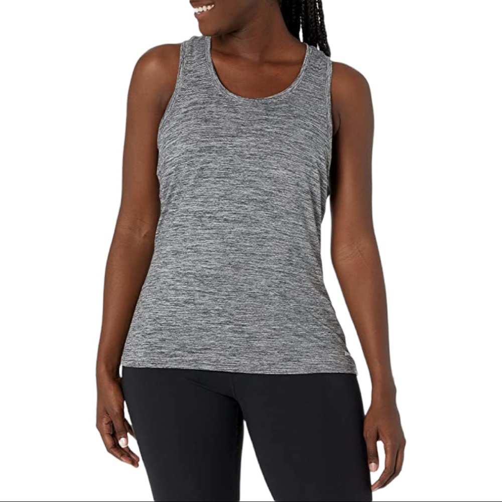 NWT Amazon Essentials Women’s Gray Tech Stretch Relaxed Fit Racerback Tank